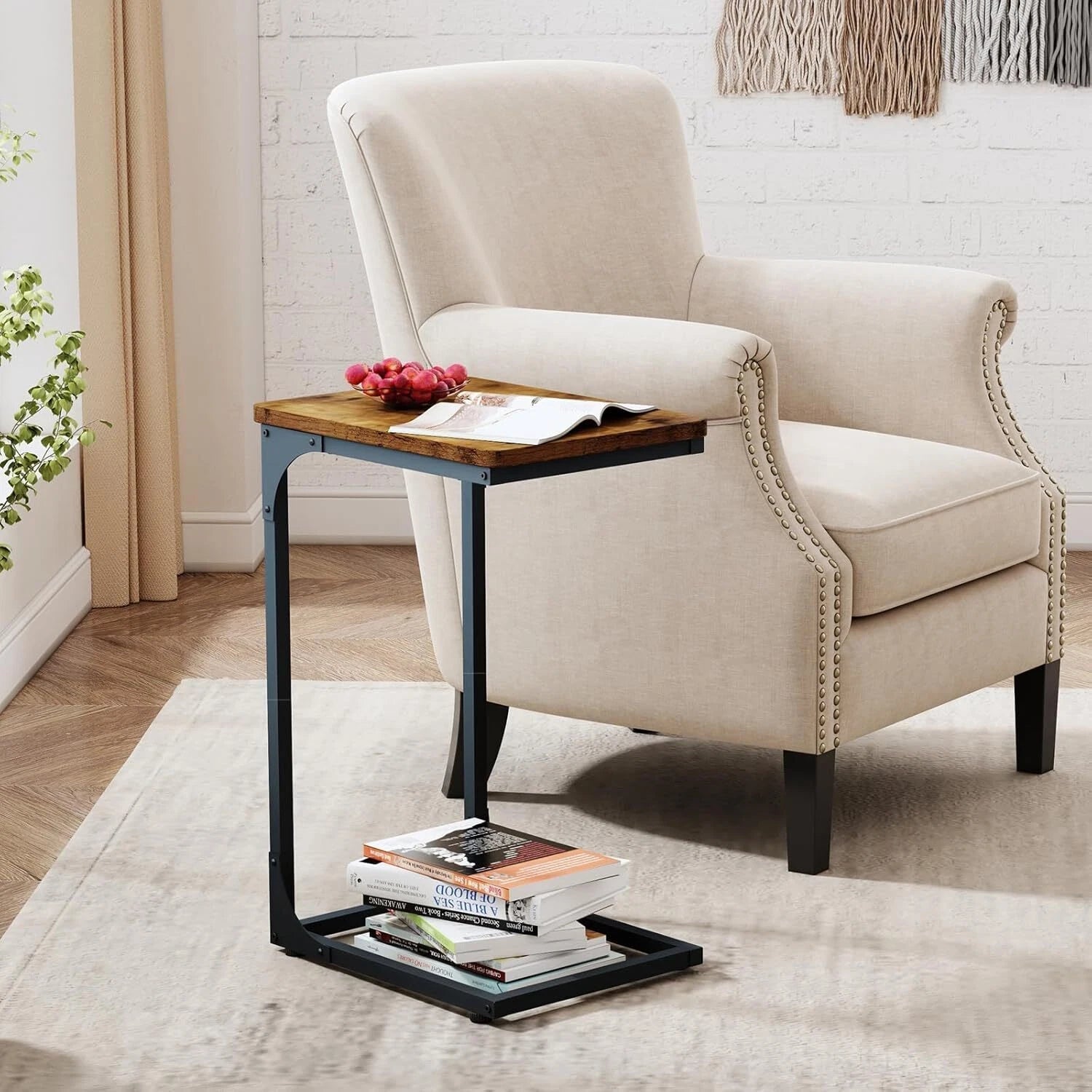 C Table Side Table Set of 2 Living Room Sets C Shaped Couch Tray End Tables 07FC0E-D4 - KOEEK
