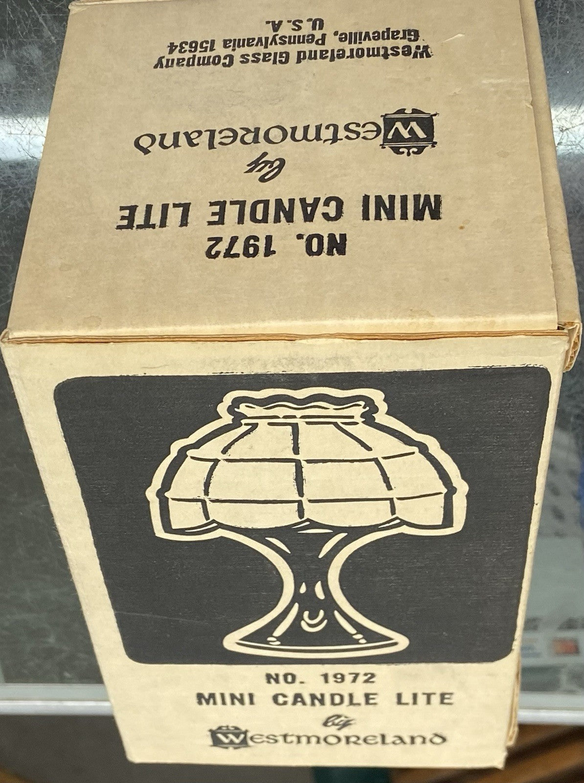 Westmoreland Glass Mini Candle Light Fairy Lamp Christmas Green Poinsettia WESTMORELAND - KOEEK