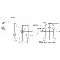 ny Dayton 1Lrb1 DC girmotor, 228,0 In-Lb Max. Dreiemoment, 10 Rpm Navneskilt Rpm, 90V