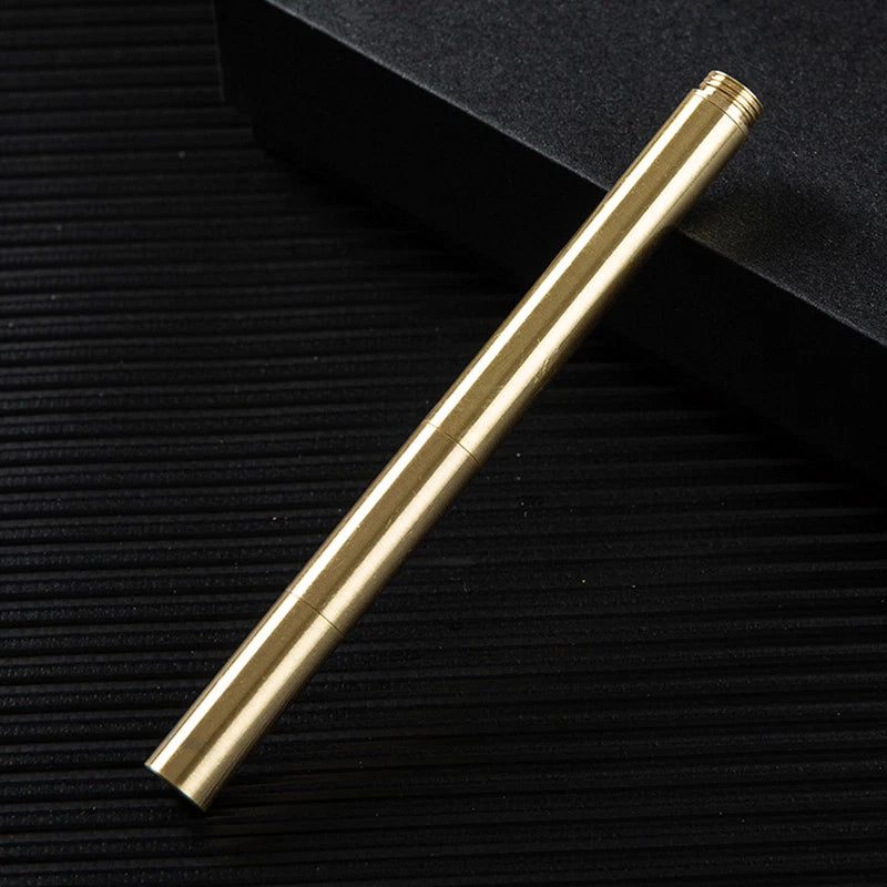 EDC Brass Double Headed Dual-purpose Signature Ballpoint Pen Pencil Office Gifts 07FC0E-D4 - KOEEK