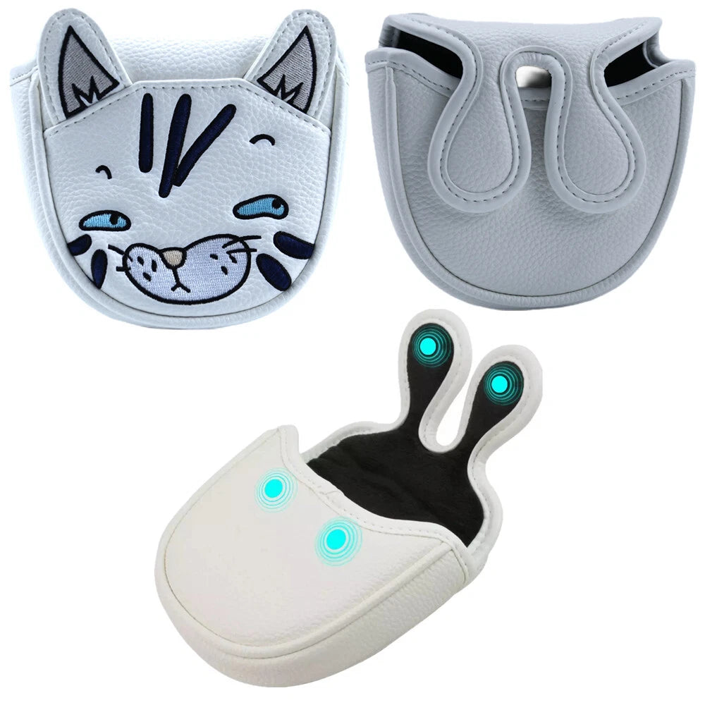 Cute Cat Leather Golf Club Head Cover Fit Titleist Scotty Cameron Mallet Putter 07FC0E-D4 - KOEEK