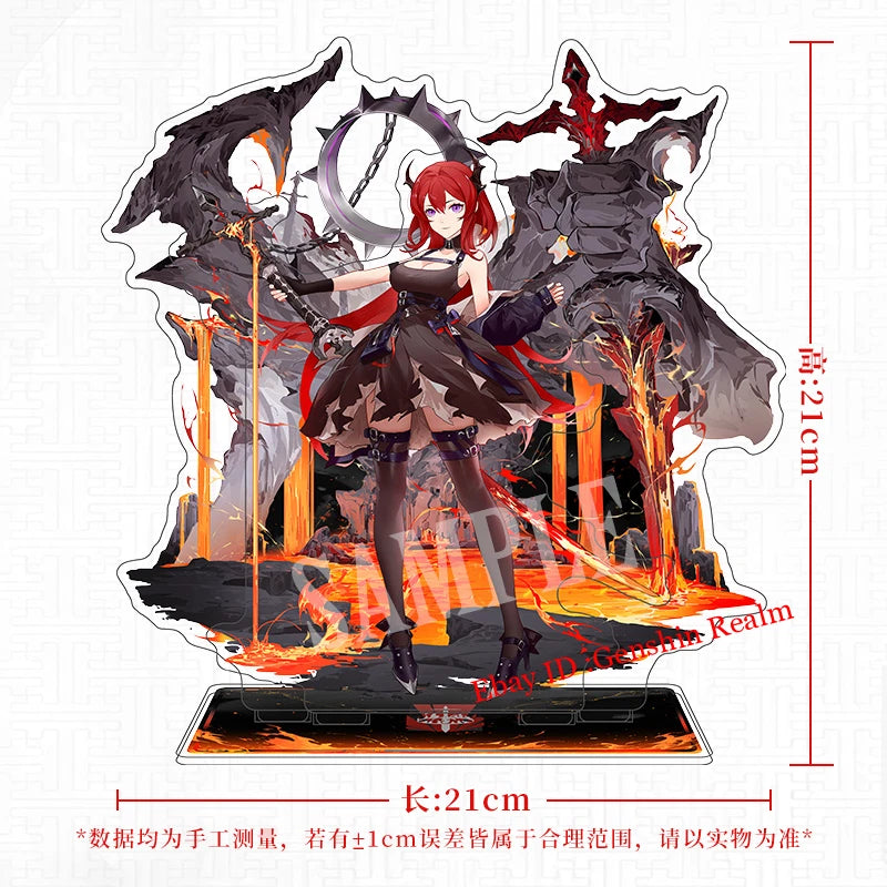 Anime Arknights Surtr Acrylic Desktop Stand Figure Collection Decor 07FC0E-D4 - KOEEK