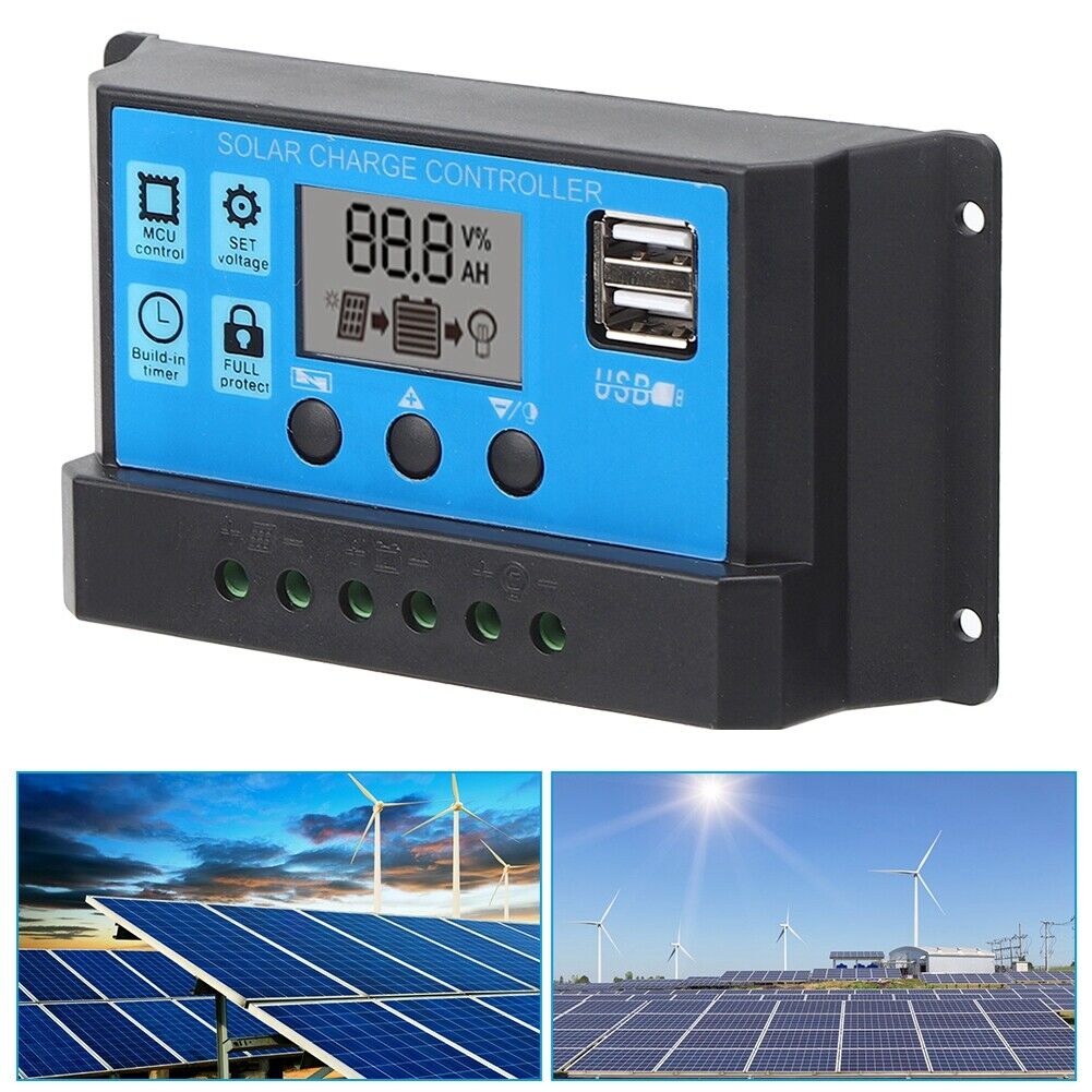 new (50A)Solar Charge Controller Large LCD Display Solar Panel Charger Controller koeek - KOEEK