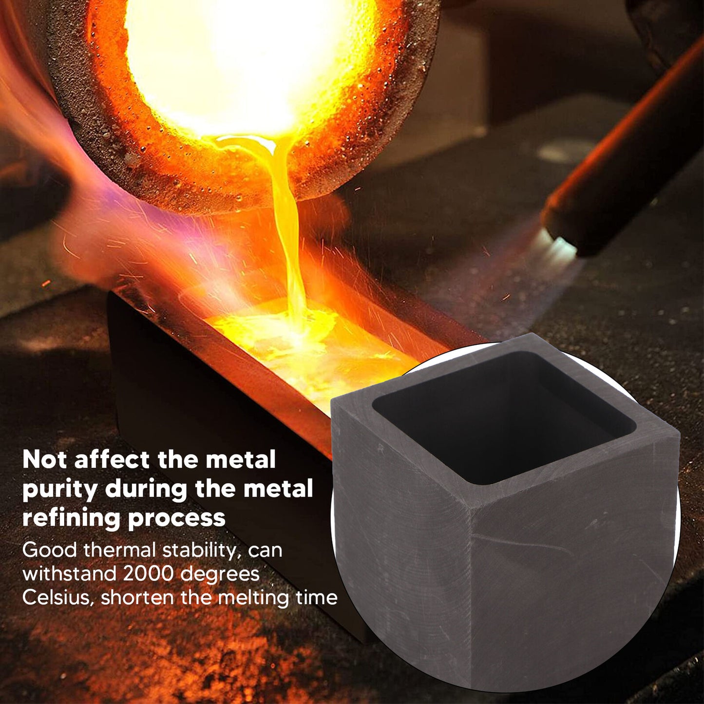 new Graphite Mold Graphite Ingot Mold For Casting 1000g Gold 540g Silver ABE koeek - KOEEK