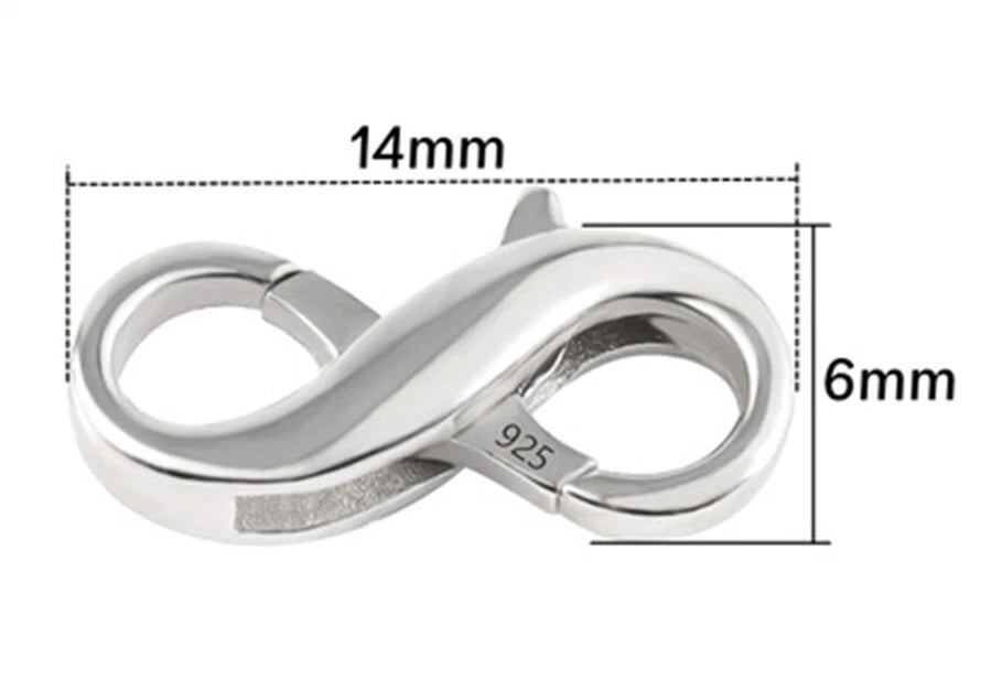 1pcs of 925 Sterling Silver Interchangeable Double Lobster Clasps for Necklace 07FC0E-D4 - KOEEK