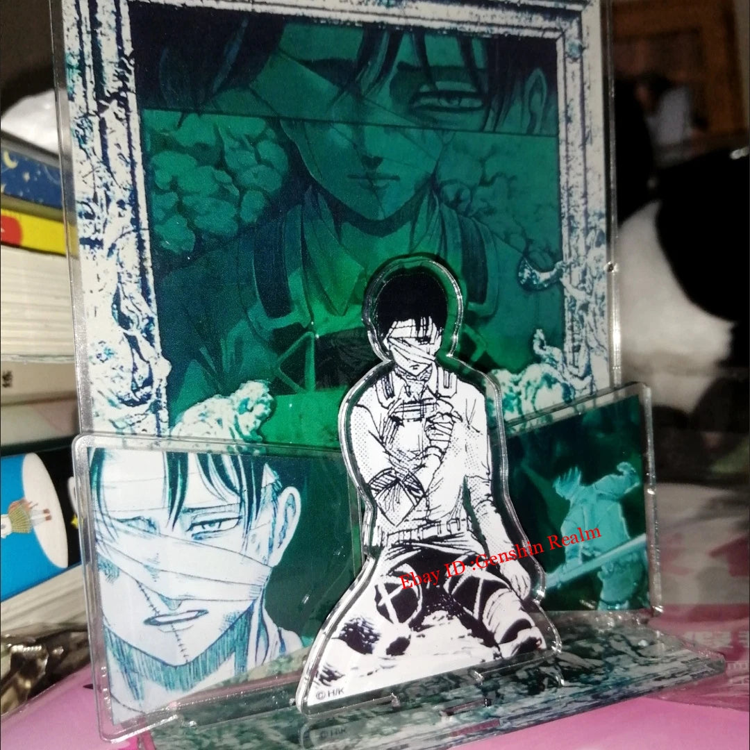 Anime Attack On Titan Levi Final Showdown Desktop Stand Figure Collection Decor 07FC0E-D4 - KOEEK