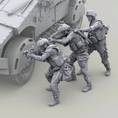 1/35 Resin Model Kit Modern Military Soldiers 3 Figures Unassembled Unpainted 07FC0E-D4 - KOEEK
