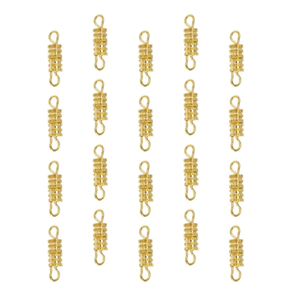 5 Bags Bracelet Clasp Connectors Barrel Screw Type Clasps for Necklace 07FC0E-D4 - KOEEK