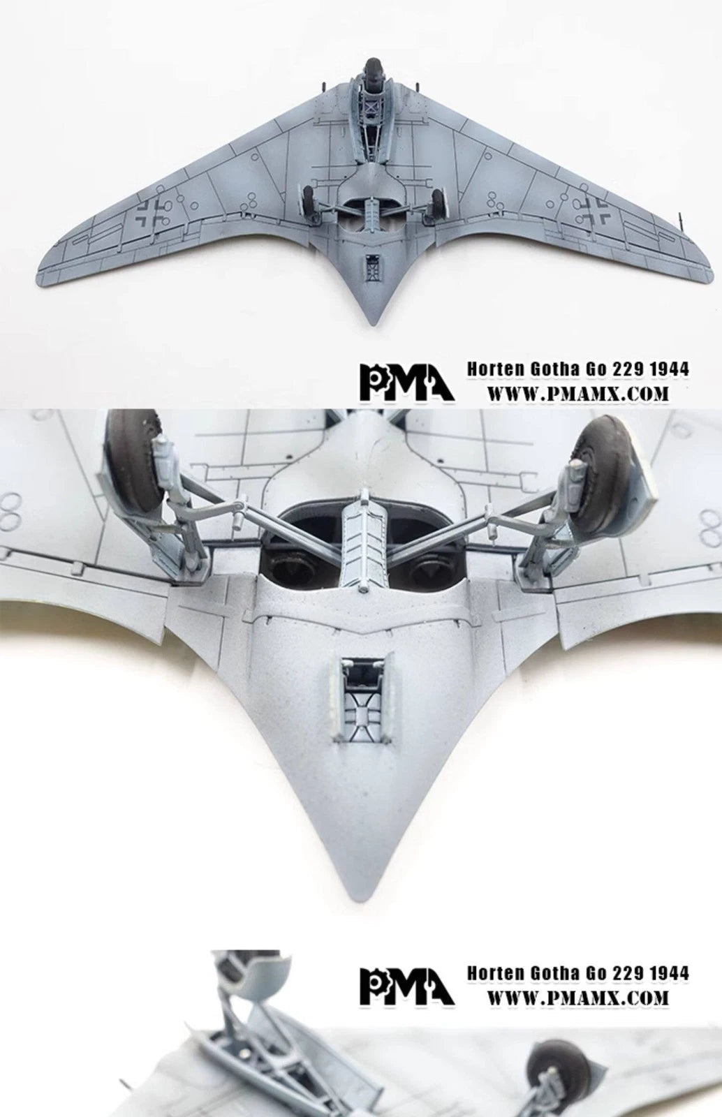 1/72 Scale WWII German Horten Gotha Go 229 1944 Fighter-bomber Metal Model 07FC0E-D4 - KOEEK