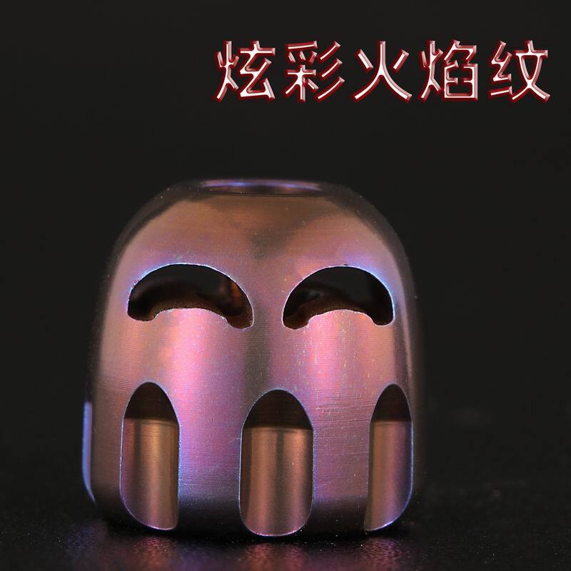 Titan Alloy Paracord Bead Knife Pendant EDC DIY Accessories Pacman Laugh 07FC0E-D4 - KOEEK