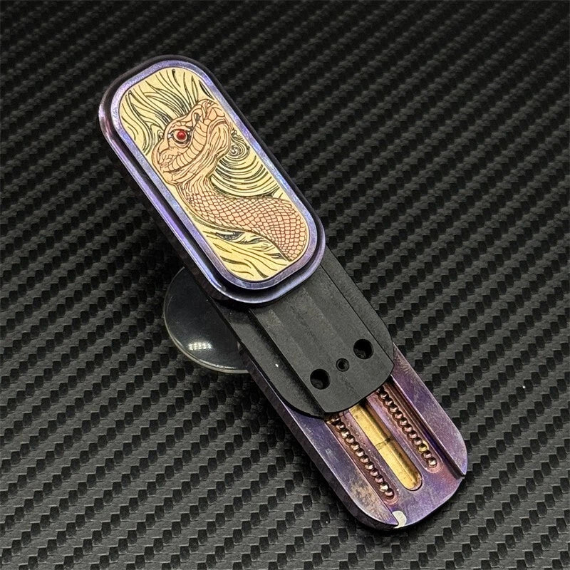 Personalized Snake Haptic Slider Titanium Alloy EDC Fidget Toy Stress Relief Hot 07FC0E-D4 - KOEEK