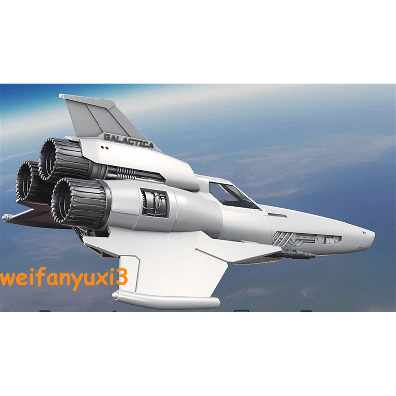 1:32 Battlestar Galactica Viper MK II fighter jet Model Kit W/base 3D Printing 07FC0E-D4 - KOEEK
