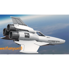 1:32 Battlestar Galactica Viper MK II fighter jet Model Kit W/base 3D Printing 07FC0E-D4 - KOEEK