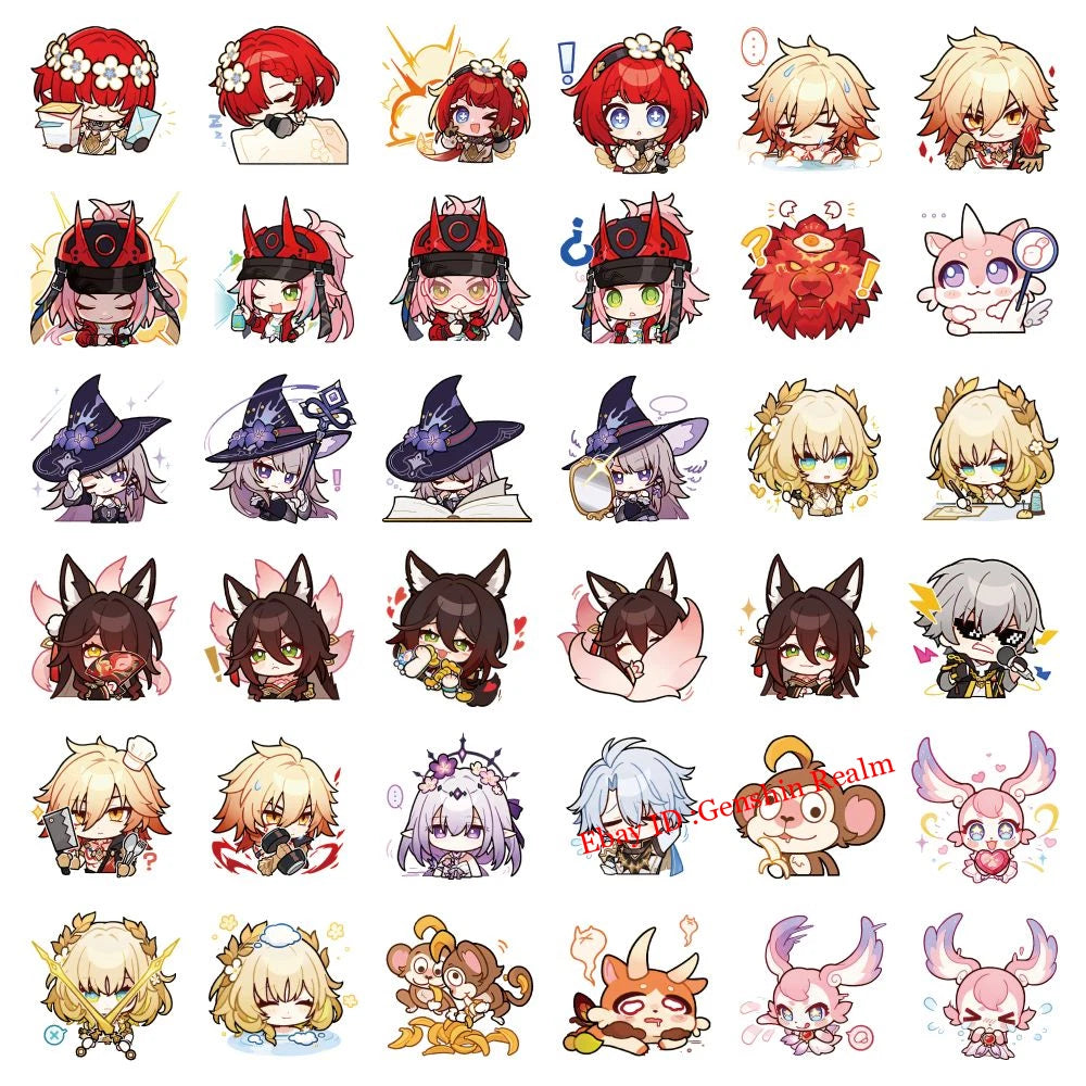 70Pcs Anime Honkai: Star Rail Cute Phainon Waterproof Stickers Decor Gift 07FC0E-D4 - KOEEK