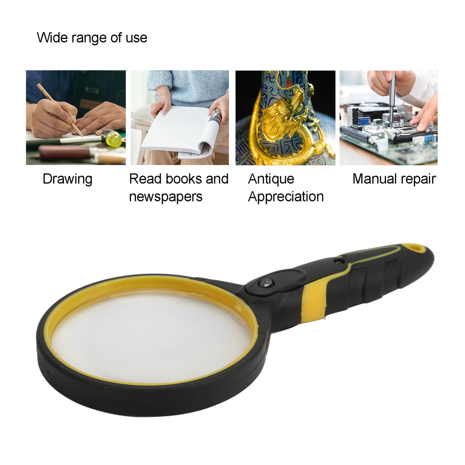 new Magnifying 5X Seniors Ergonomic Magnifier For Reading Antique Appreciation HGF koeek - KOEEK