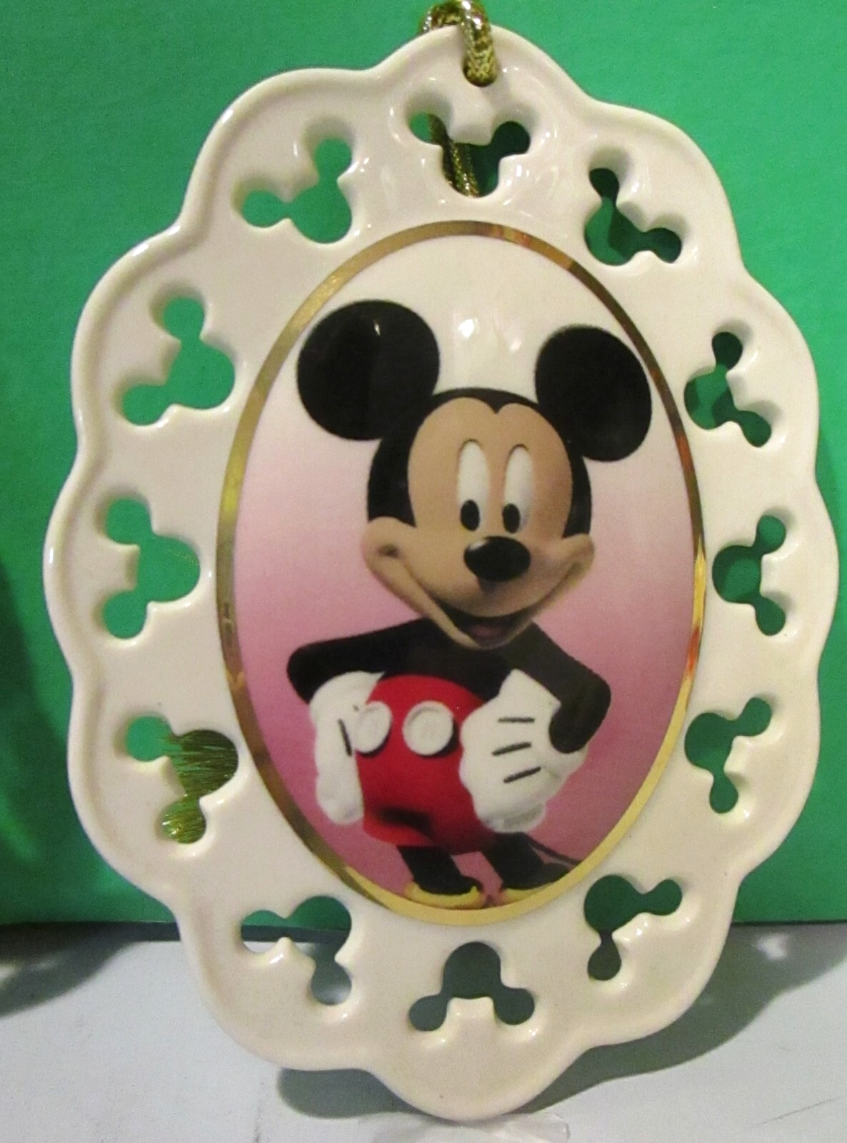 LENOX  Disney MICKEY & MINNIE MOUSE CAMEO - Flat Style ORNAMENTS -- ES LENOX - KOEEK