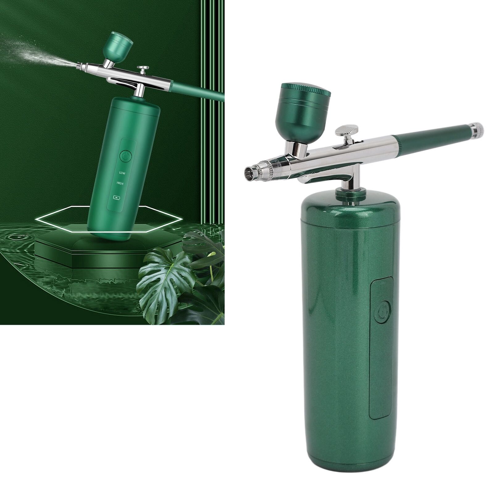 new Spray Airbrush Green Cordless Pressure Nano Hydrating Care Oxygen Injection HGF koeek - KOEEK