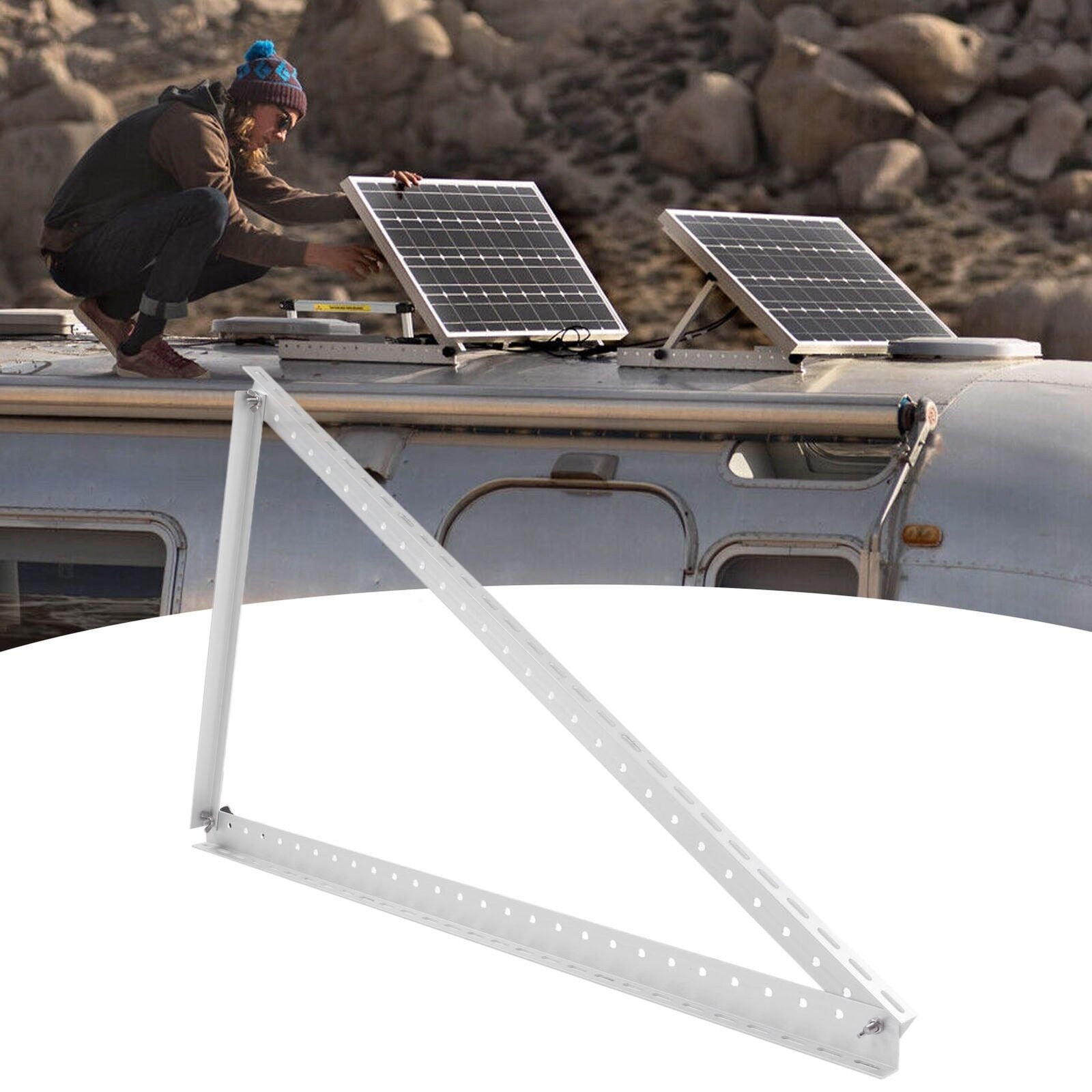 new Solar Panel Tilt Bracket Adjustable Foldable Universal Aluminium Mount 41inch koeek - KOEEK