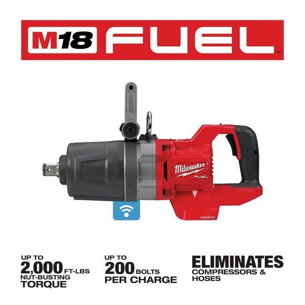 ny Milwaukee Tool 2868-20 M18 Fuel 1 In. D-håndtag slagnøgle med højt moment med