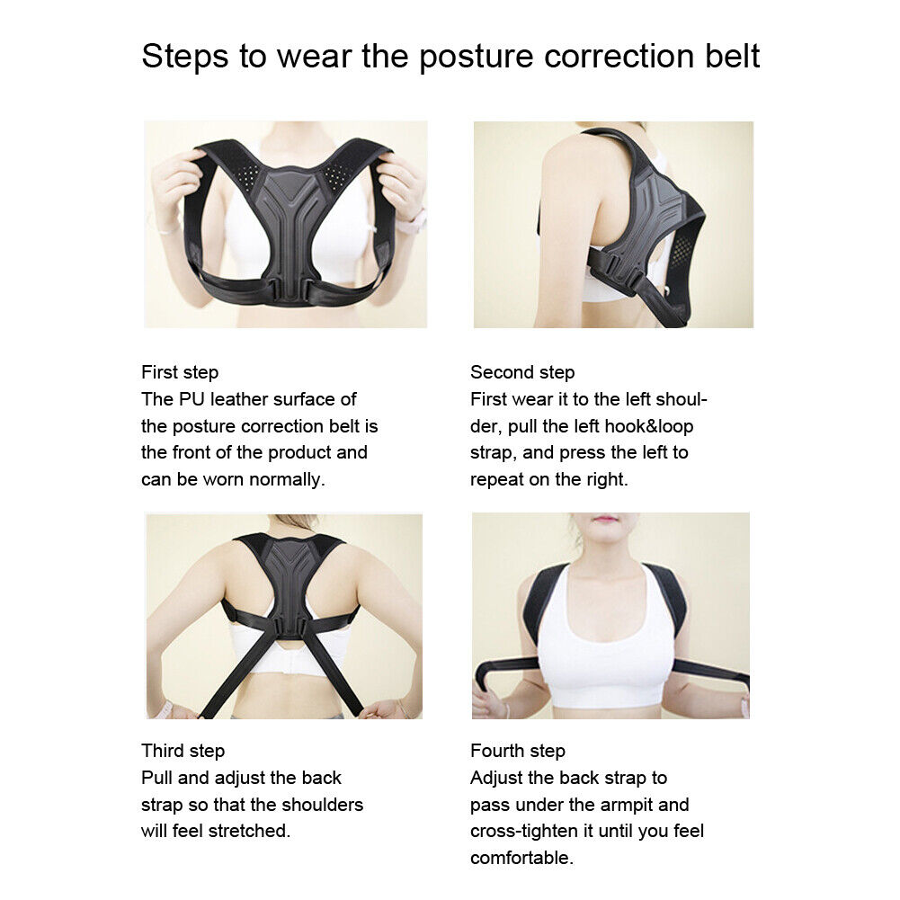 new Back Spine Hunchback Correction Belt Posture Corrector Brace(L(Bust95-115cm) HGF koeek - KOEEK