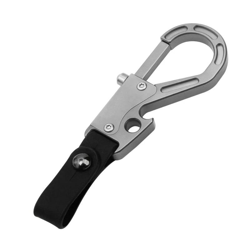1PC Titanium Carabiner Keychain Clip EDC Car Key Chain Holder with Bottle Opener 07FC0E-D4 - KOEEK