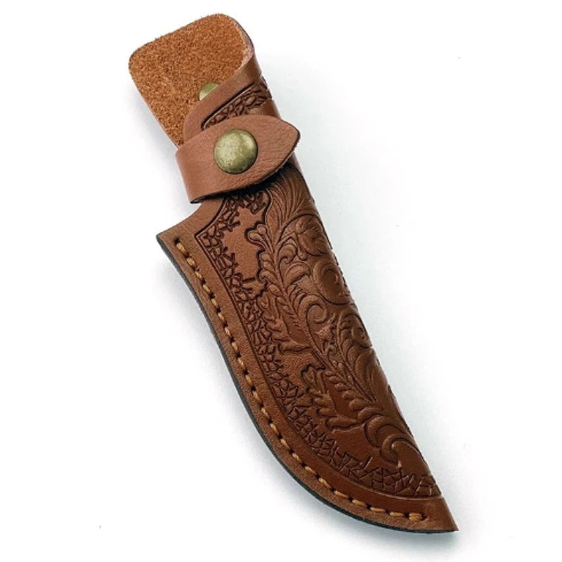 Cowhide Straight Knife Sheath Leather Pocket Sheath Outdoor Belt Case Protective 07FC0E-D4 - KOEEK