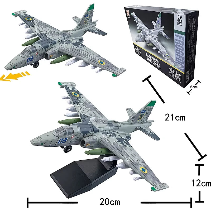 1/72 SU-25 Frogfoot Attack Aircraft Fighter Plastic Painted Unassembled 07FC0E-D4 - KOEEK