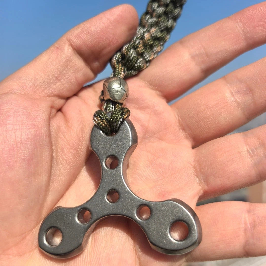 TC4 Titanium alloy Triangle Cross Pendant “Thickened 8mm” - EDC Tool 07FC0E-D4 - KOEEK