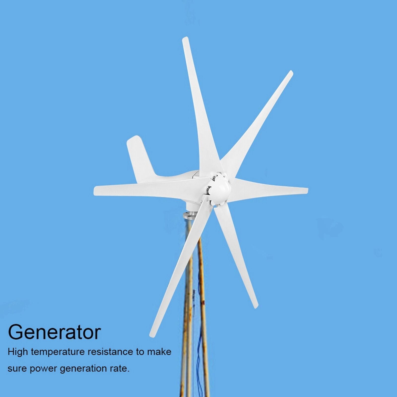 new 800W 24V Wind Turbines Small Windmill Generator 6 Blades Auto Adjustable Speed koeek - KOEEK