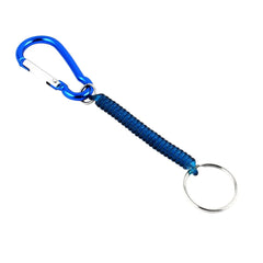 Keychain Spring Coil Elastic Cellphone Snap Hook Cord Retractable Rope Blue 07FC0E-D4 - KOEEK