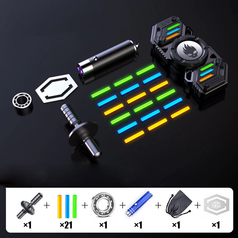 EDC Fidget Toy Star Soldier Luminous Alloy Fidget Spinner ADHD Hand Spinner Toys 07FC0E-D4 - KOEEK