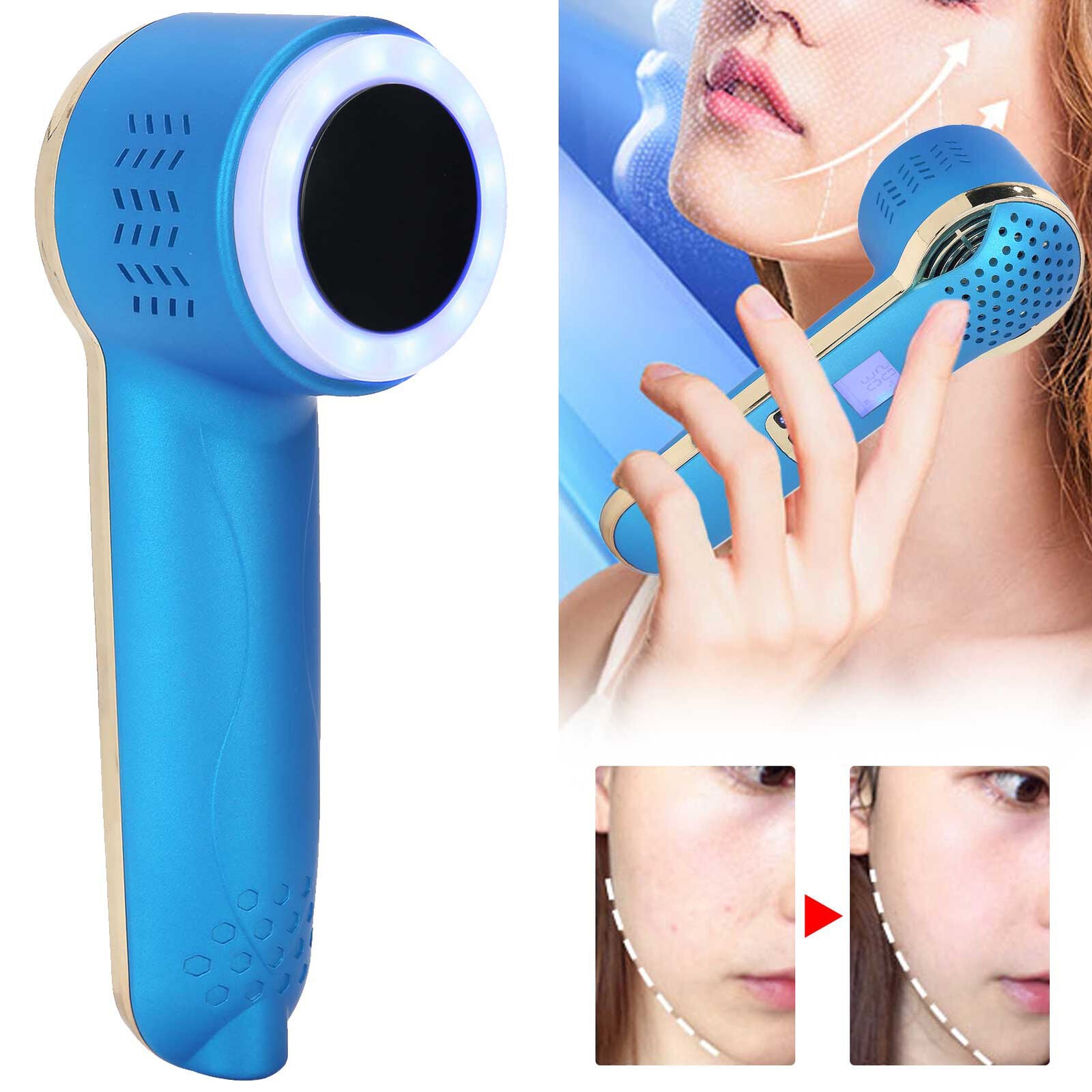 new 5‑55℃ Cold Hammer Blue Rejuvenation Whitening Moisturizing Care Machine Blue HGF koeek - KOEEK