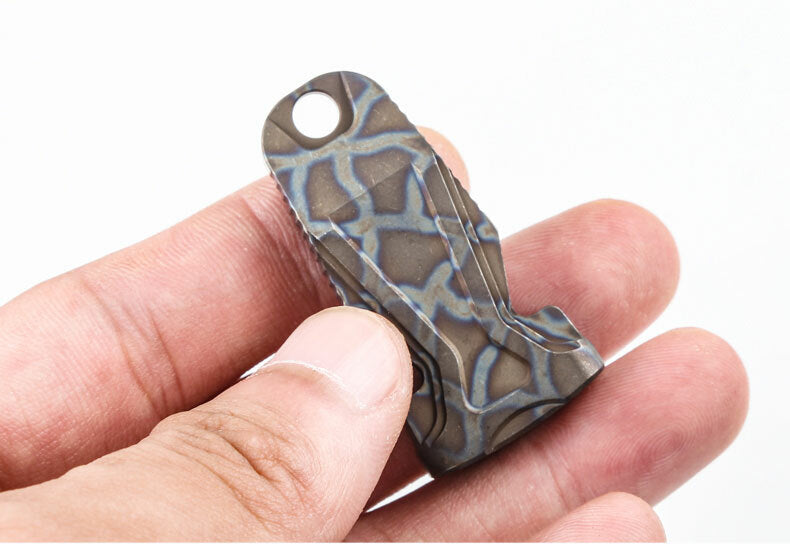 Titanium Alloy Twin Tubes Safety Whistle SOS High Frequency outdoor Survival EDC 07FC0E-D4 - KOEEK