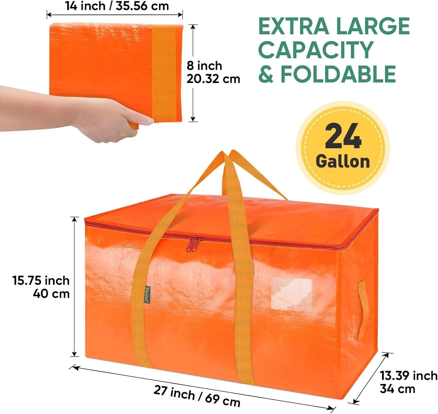 4-piece set of extra-large moving bags with reinforced handles 07FC0E-D4 - KOEEK