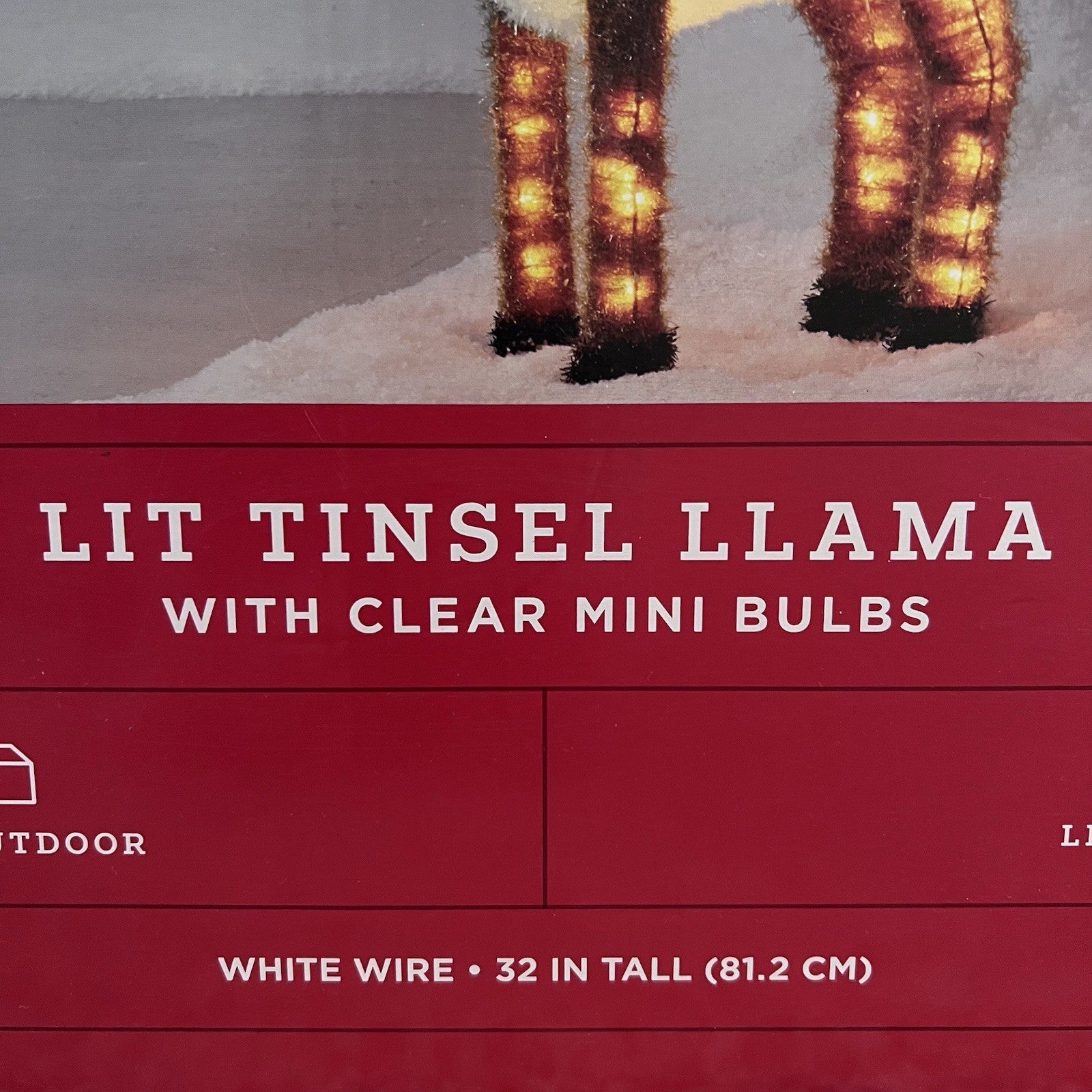 Wondershop Target 32” Tall Lit Tinsel Llama Christmas Light Yard Decor In Box WONDERSHOP - KOEEK