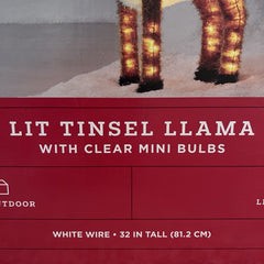 Wondershop Target 32” Tall Lit Tinsel Llama Christmas Light Yard Decor In Box WONDERSHOP - KOEEK