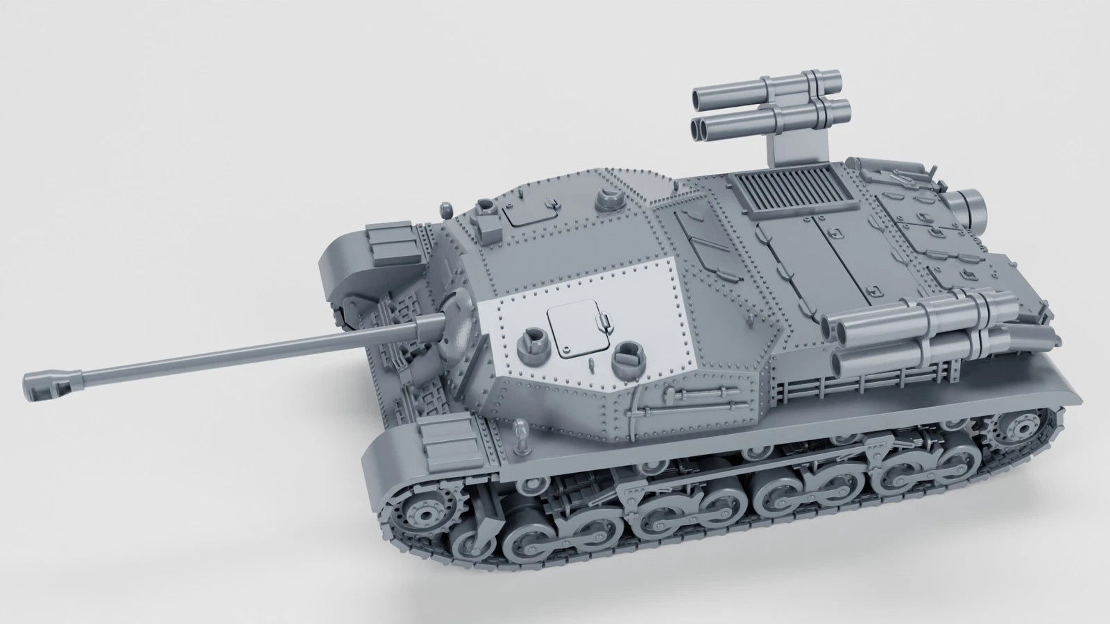 3D Printing 1/72 Hungarian 43M Zrinyi Sorozatveto Tank Unpainted Model Kit 07FC0E-D4 - KOEEK