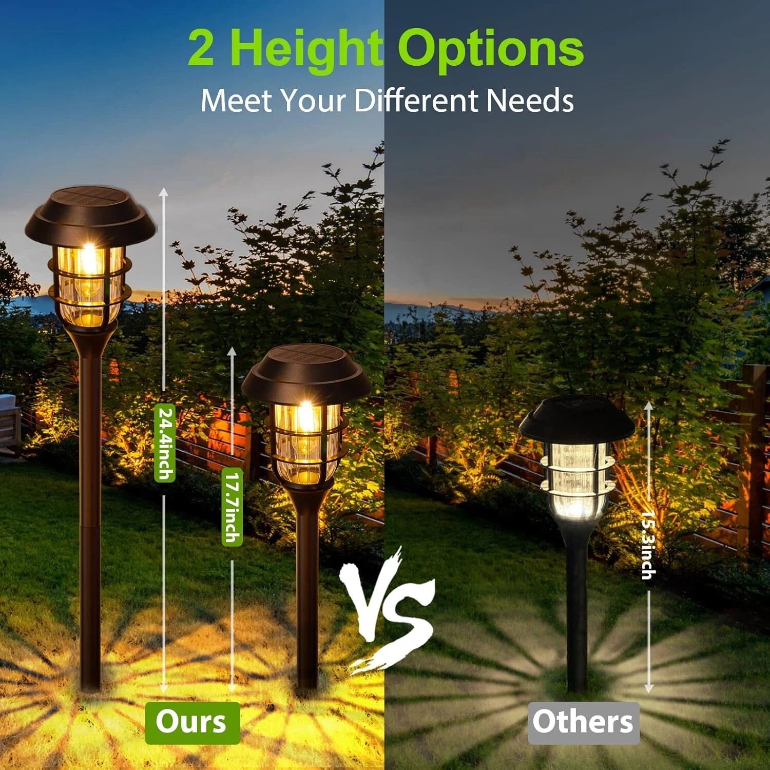 Solar Pathway Lights Outdoor, 8 Pack Garden Lights Powered Landscape Lighting 07FC0E-D4 - KOEEK