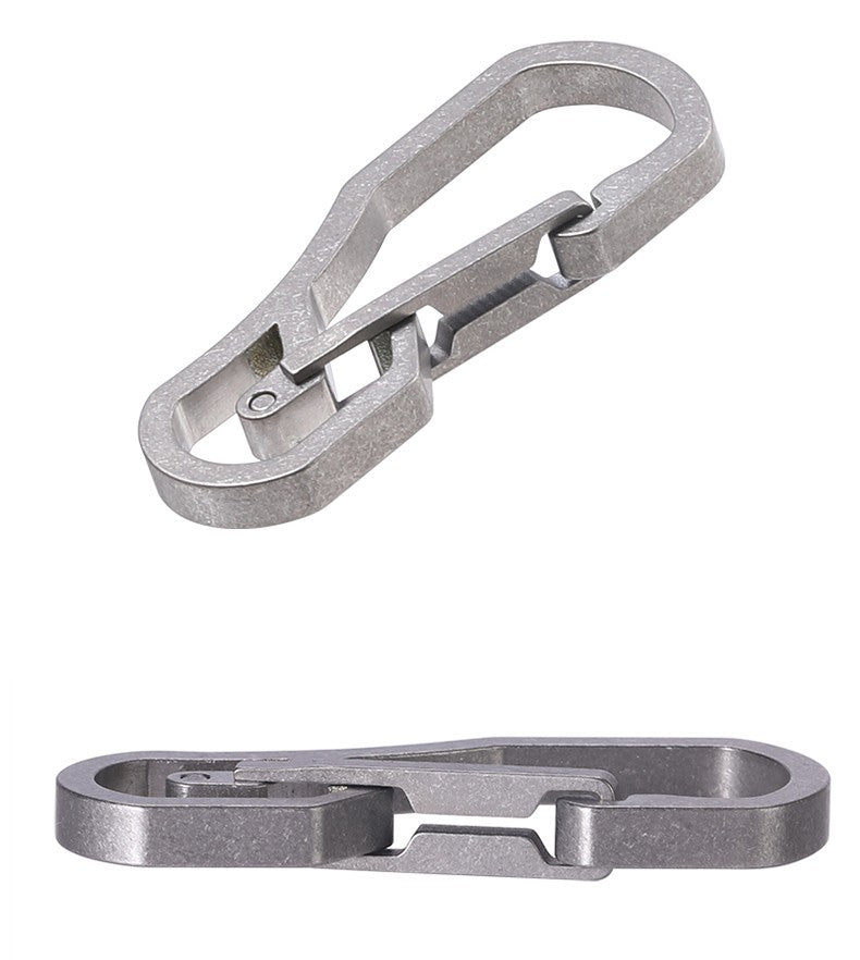 Titanium Alloy Mechanics Key Carabiner Hanging Waist Keychain Outdoor EDC Buckle 07FC0E-D4 - KOEEK