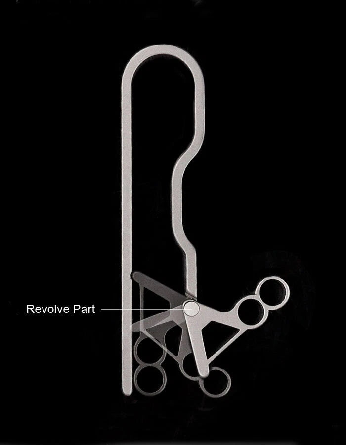 EDCTC4 Titanium Alloy Keychain Buckle Belt Waist Hanging Tool with 22mm Key Ring EDC - KOEEK