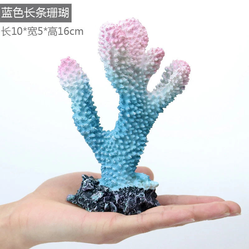 Aquarium Decoration Artificial Coral Reef Resin Sea Plants Fish Tank Ornaments 07FC0E-D4 - KOEEK