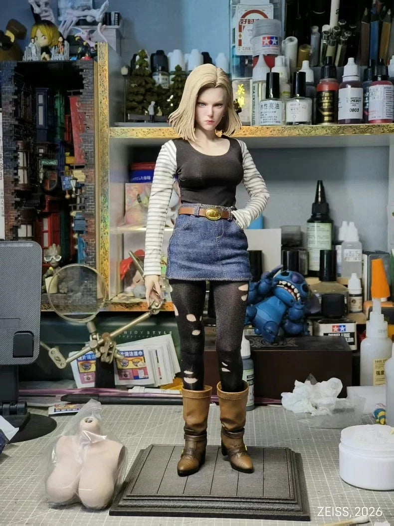 ARTISAN 1/6 Dragon Ball Android 18 Mecha Maiden Demon Hair Version Action Figure 07FC0E-D4 - KOEEK