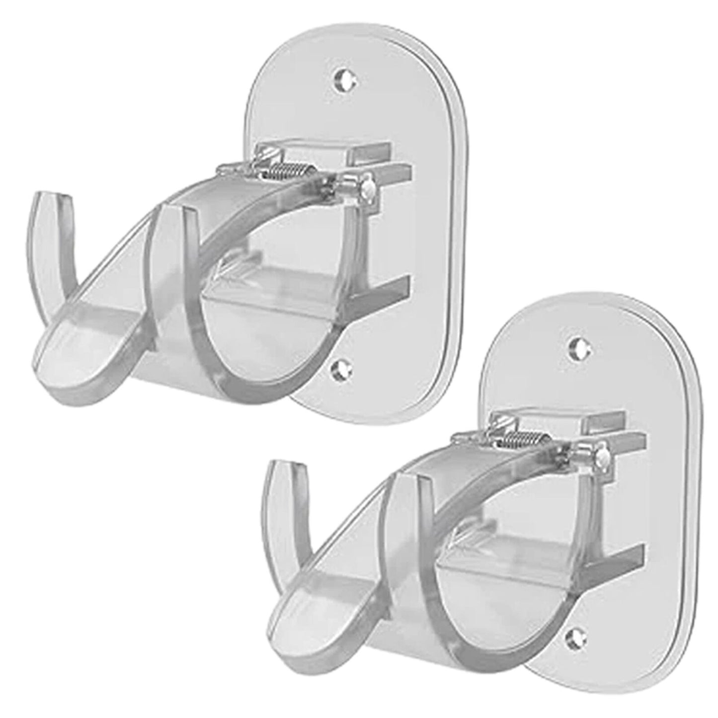 new Self-Adhesive Curtain Rod Holder Curtain Rod Hanger Holder Clamp Support Tool koeek - KOEEK