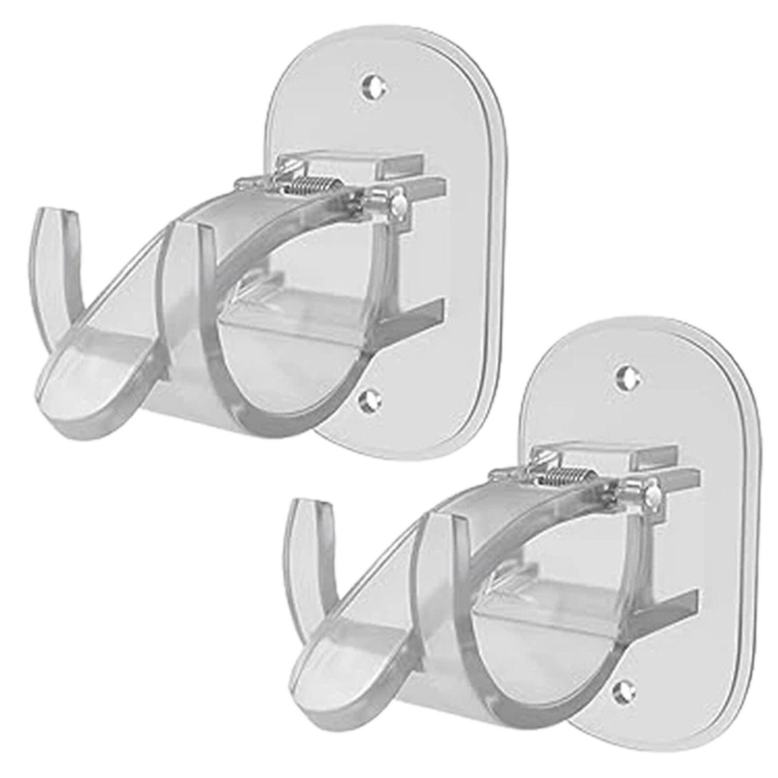 new Self-Adhesive Curtain Rod Holder Curtain Rod Hanger Holder Clamp Support Tool koeek - KOEEK