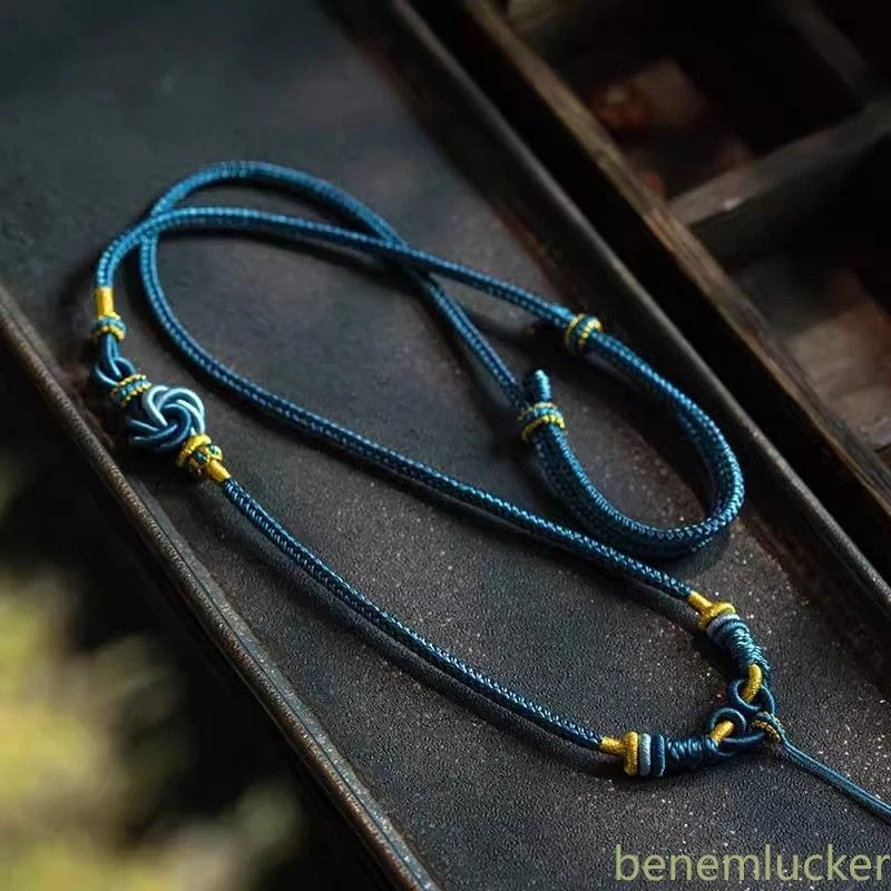Exquisitely Tibetan Hand-woven Necklace Rope Amulet Thangka Pendant Accessories 07FC0E-D4 - KOEEK