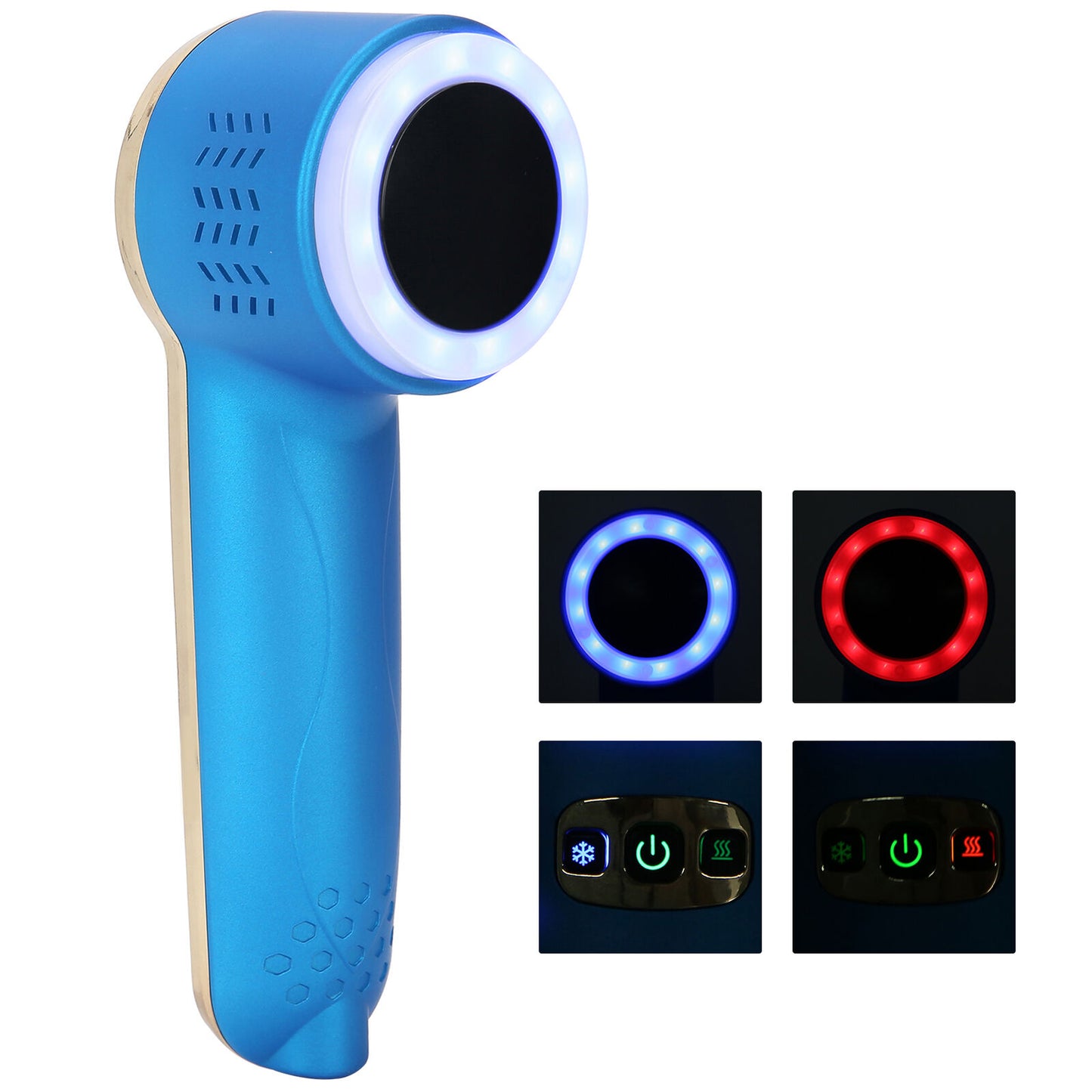 ny 5‑55℃ Hot Cold Face Hammer Red Blue Light Face Whitening Care Machine Blue