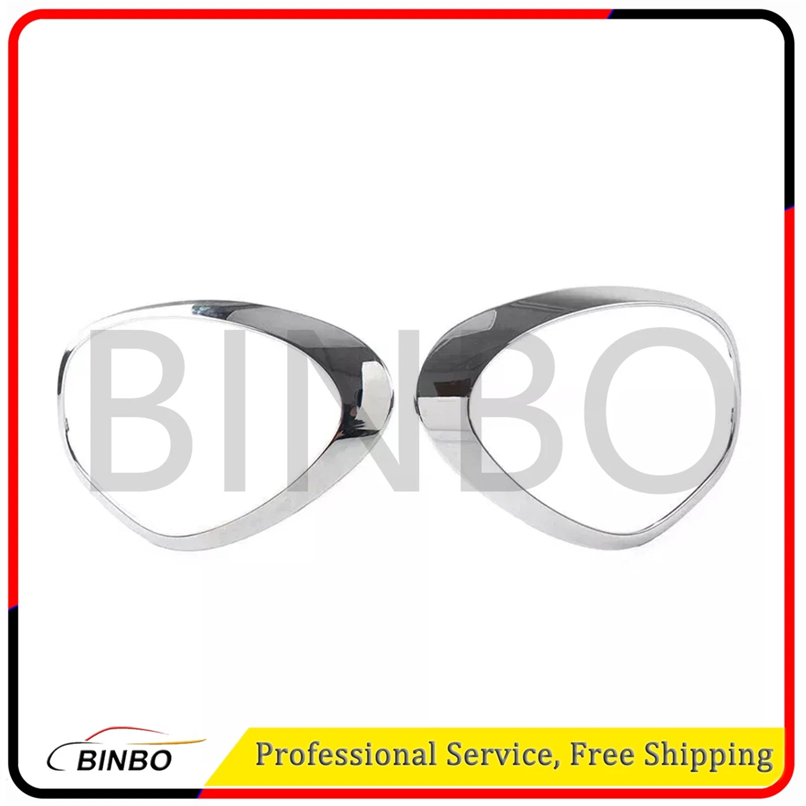 For 2011-16 Mini Cooper Countryman Front Headlight Lamp Bezel Trim Molding Pair 07FC0E-D4 - KOEEK