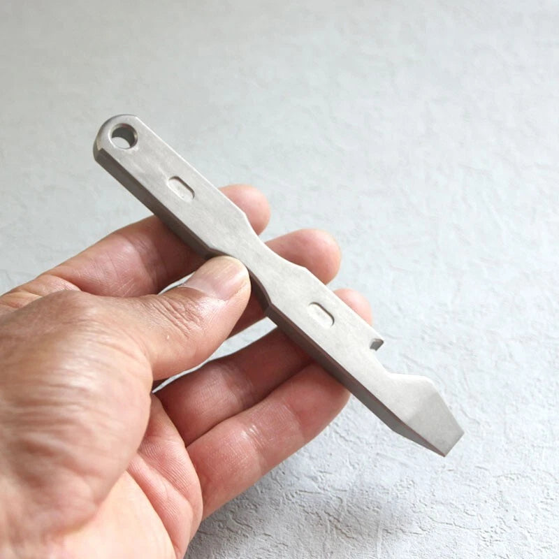 TC4 Titanium Alloy Crowbar Pry Bar Multi EDC Tools Bottle Opener Open Box Cutter 07FC0E-D4 - KOEEK