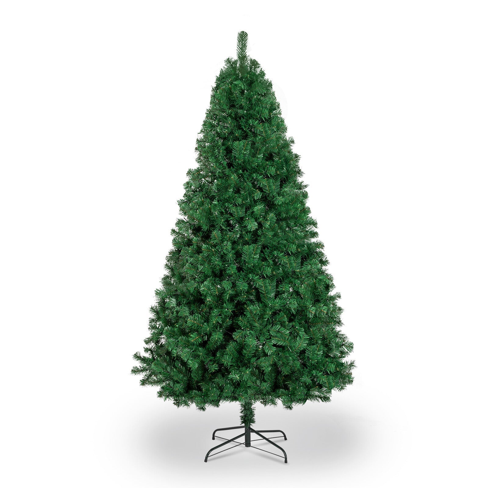 7 FT Pre-lit PVC Artificial Half Christmas Tree 8 Flash Mode w/ 250 LED Light 07FC0E-D4 - KOEEK