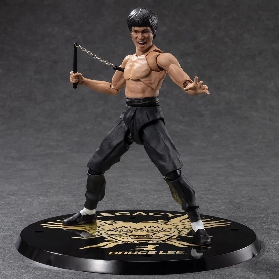 SHF Bruce Lee 50th Anniversary LegendKungfu Action Figure PVC Movable with Stand 07FC0E-D4 - KOEEK